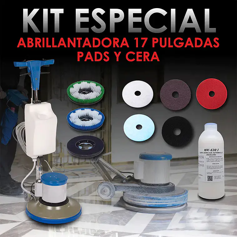 Kit Especial Abrillantadora De Pisos 17