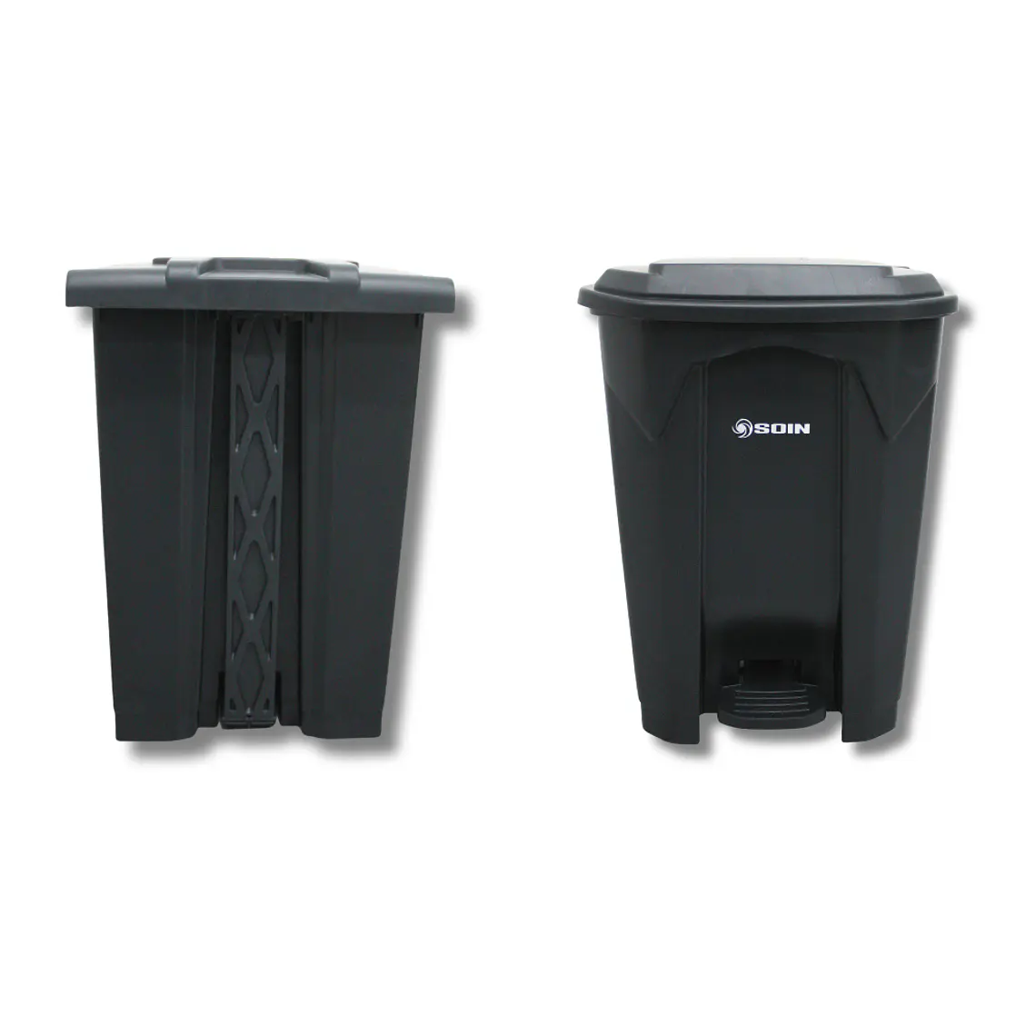 Basurero Plastico 50l Gris 2