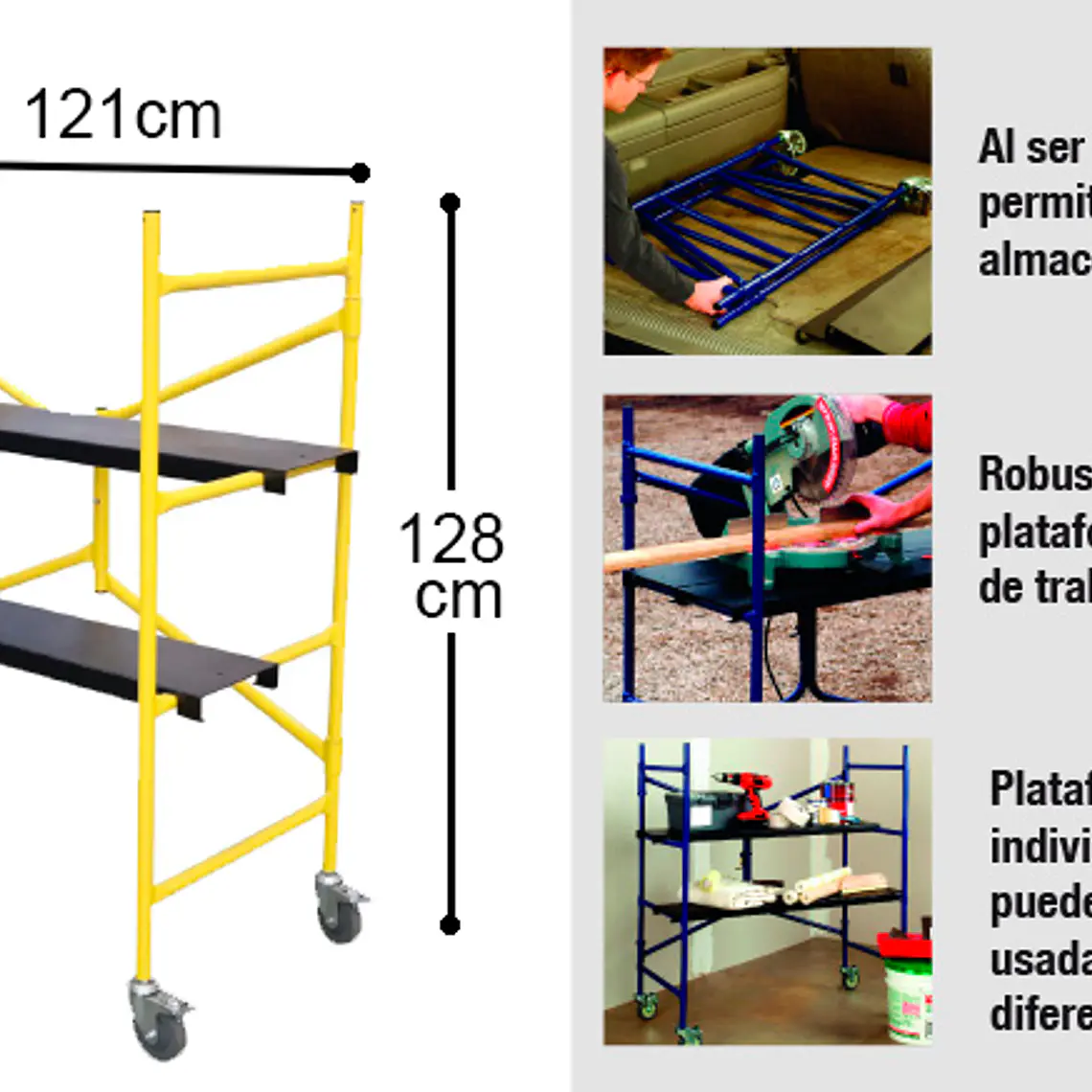 Andamio Acero Plegable Mini 227kg 3