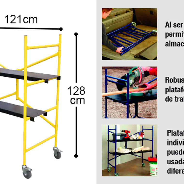 Andamio Acero Plegable Mini 227kg 3