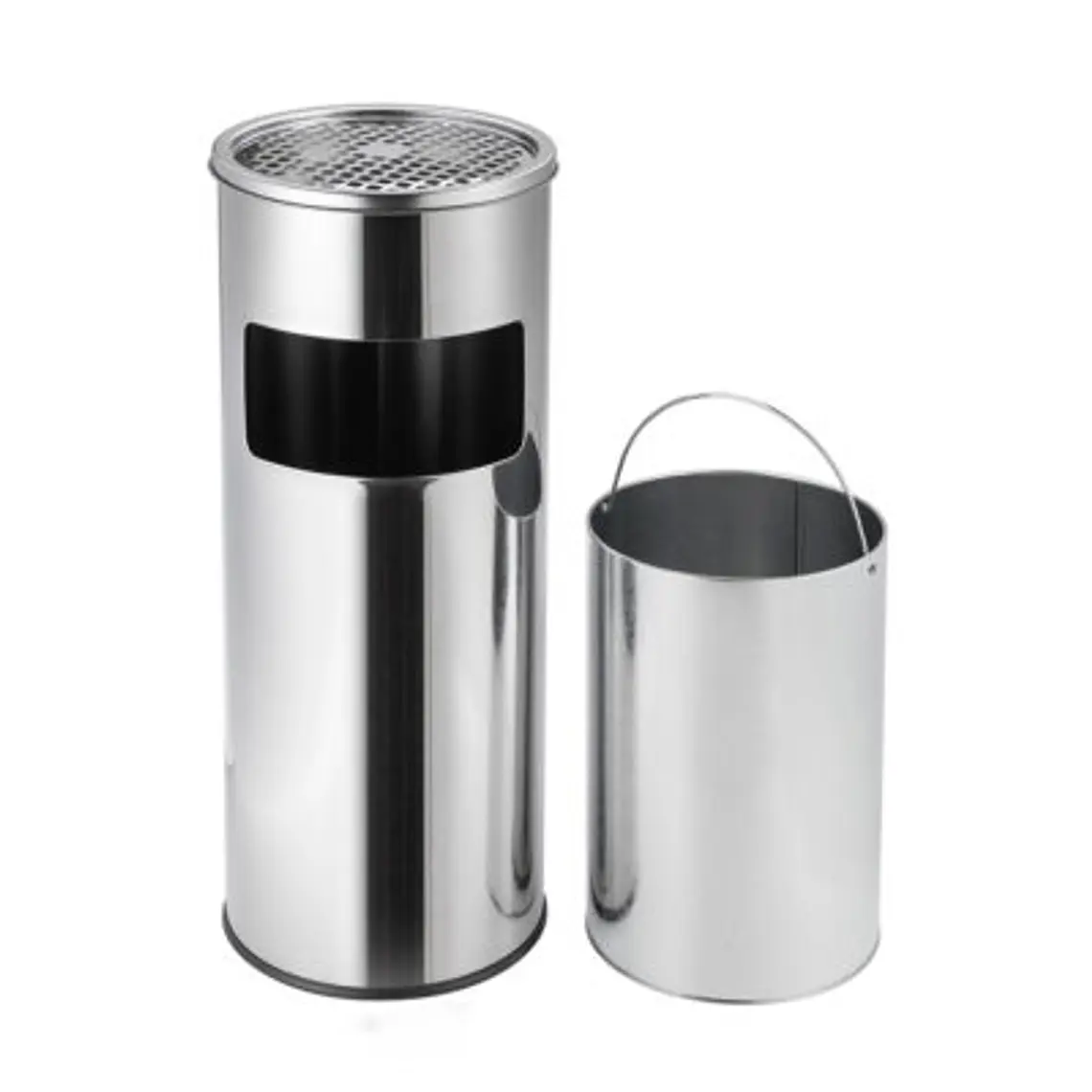 Basurero Cenicero Acero Inox Soin 18l 4