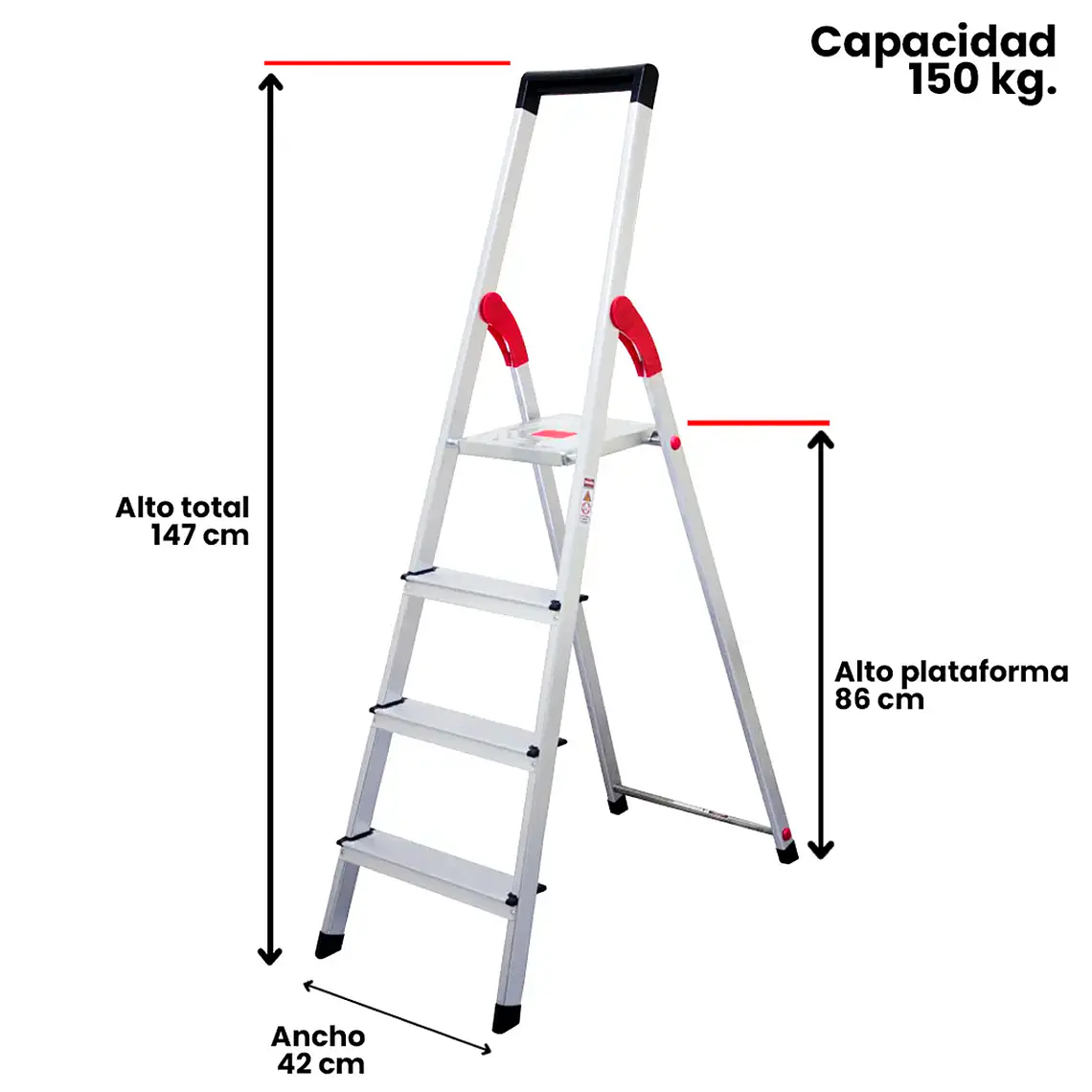 Esc. Alum Tijera Plataforma 4 Peld 3
