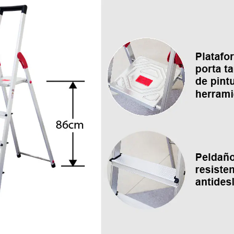 Esc. Alum Tijera Plataforma 4 Peld 4