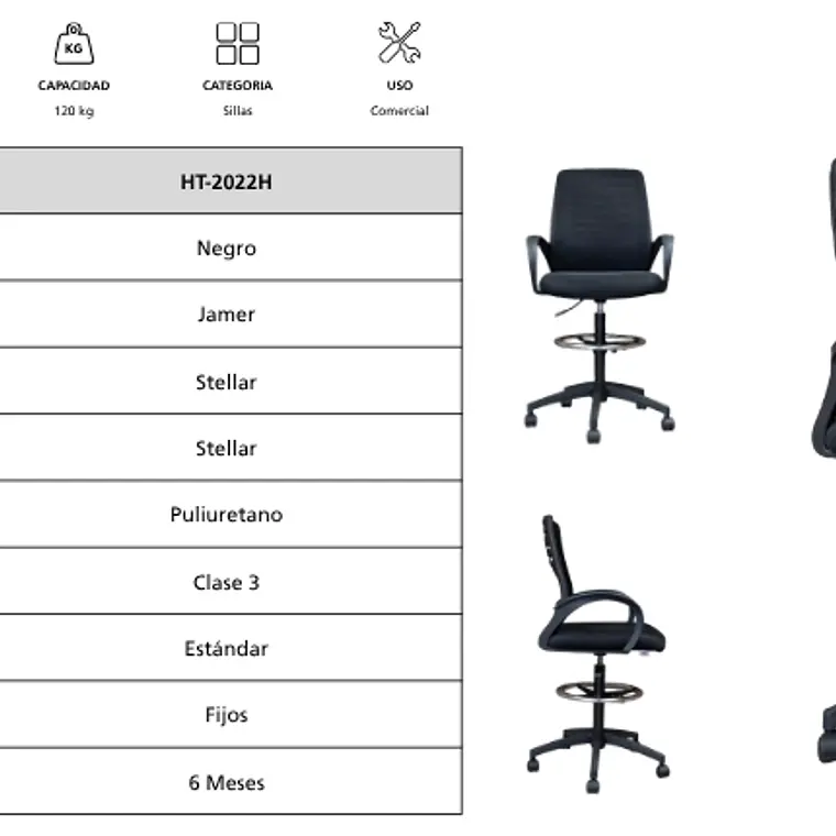 Silla Ejecutiva Cajero Ergonomica 4