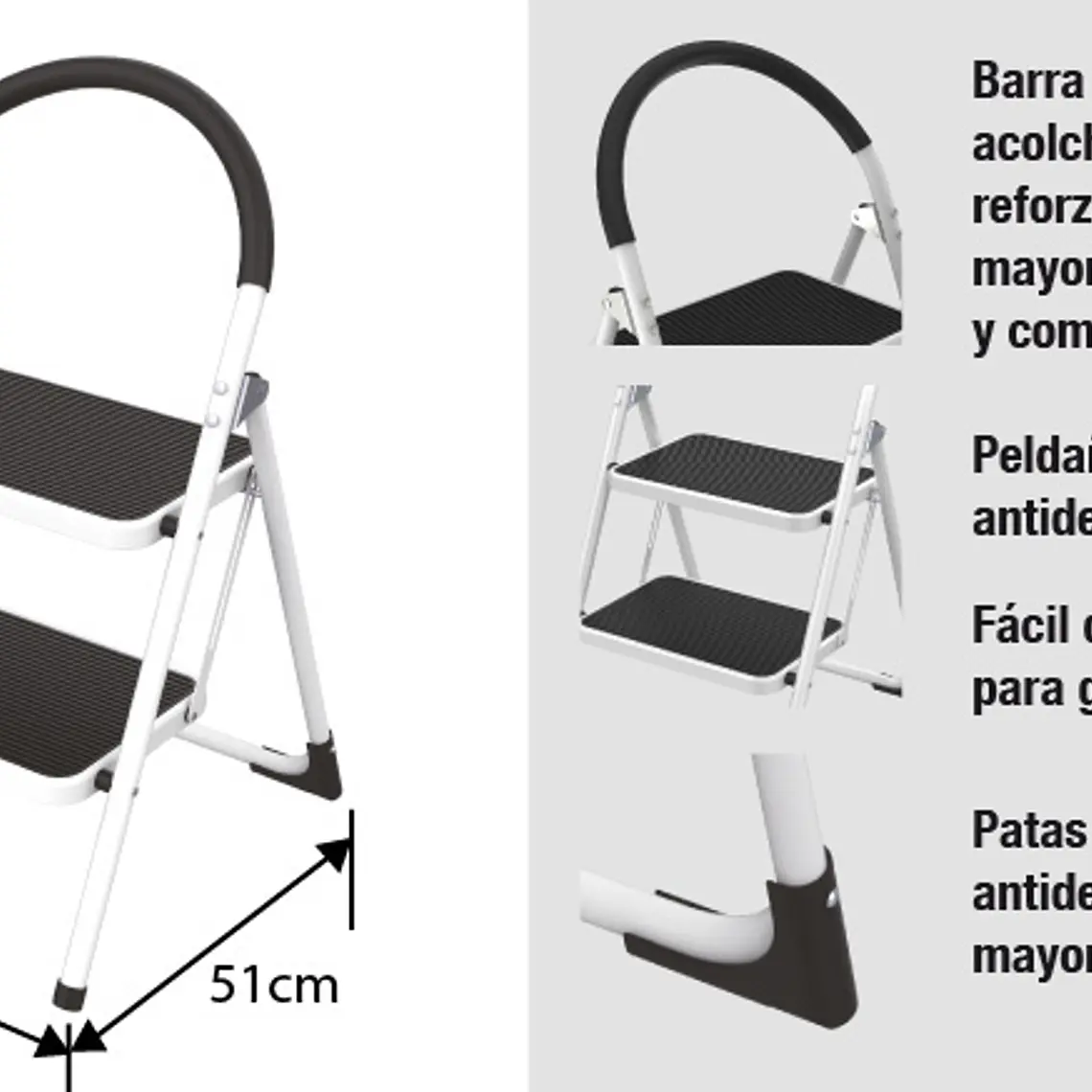 Piso Escalera Plegable 2p Mango 5