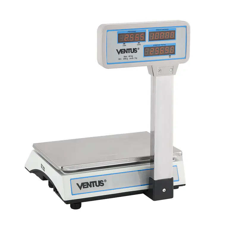 BALANZA DIGITAL 40 KG CON VISOR AÉREO VENTUS 5