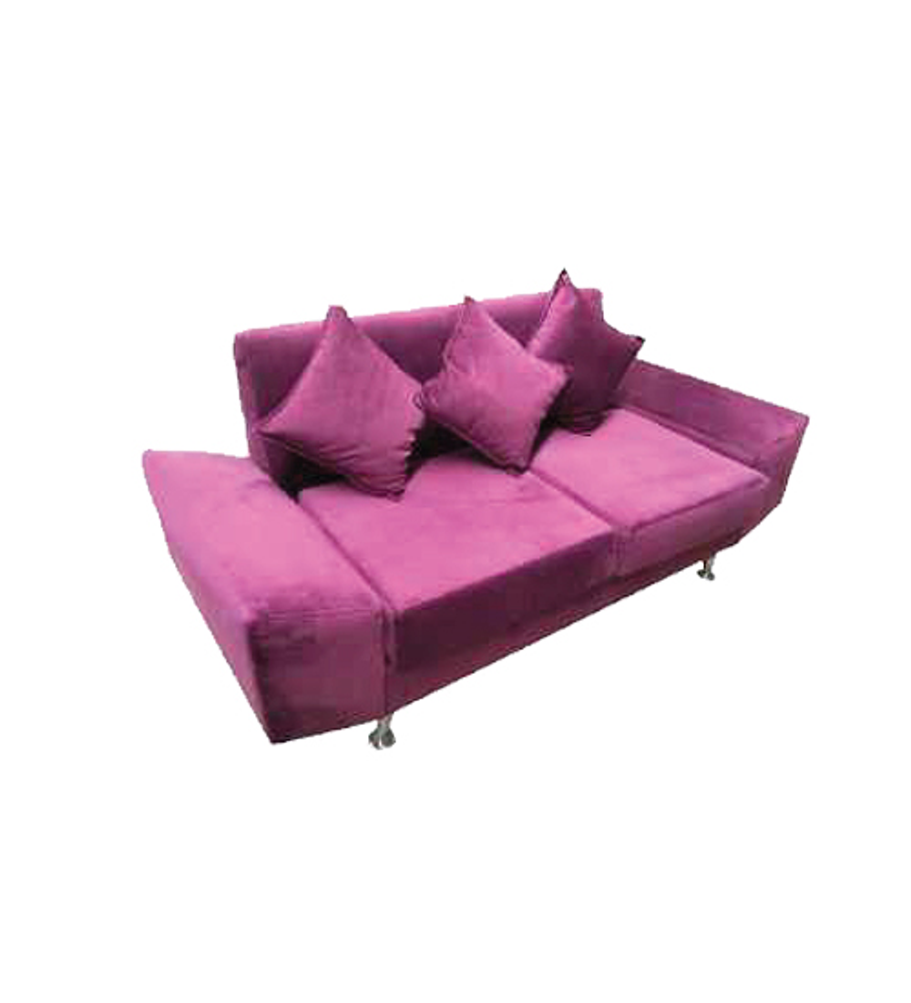 SOFÁ 2 CUERPOS MORADO