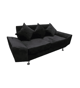 SOFÁ 2 CUERPOS NEGRO