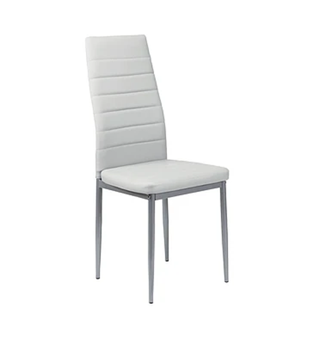 SILLAS METALICA ECOCUERO BLANCAS