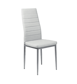 SILLAS METALICA ECOCUERO BLANCAS
