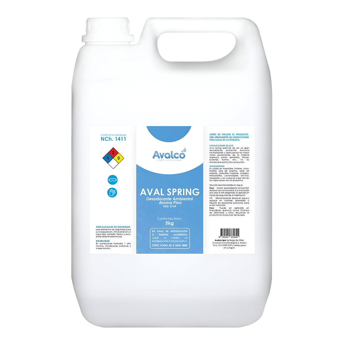 Aval Spring - Desodorante Ambiental aroma Pino Bd 5 L 1