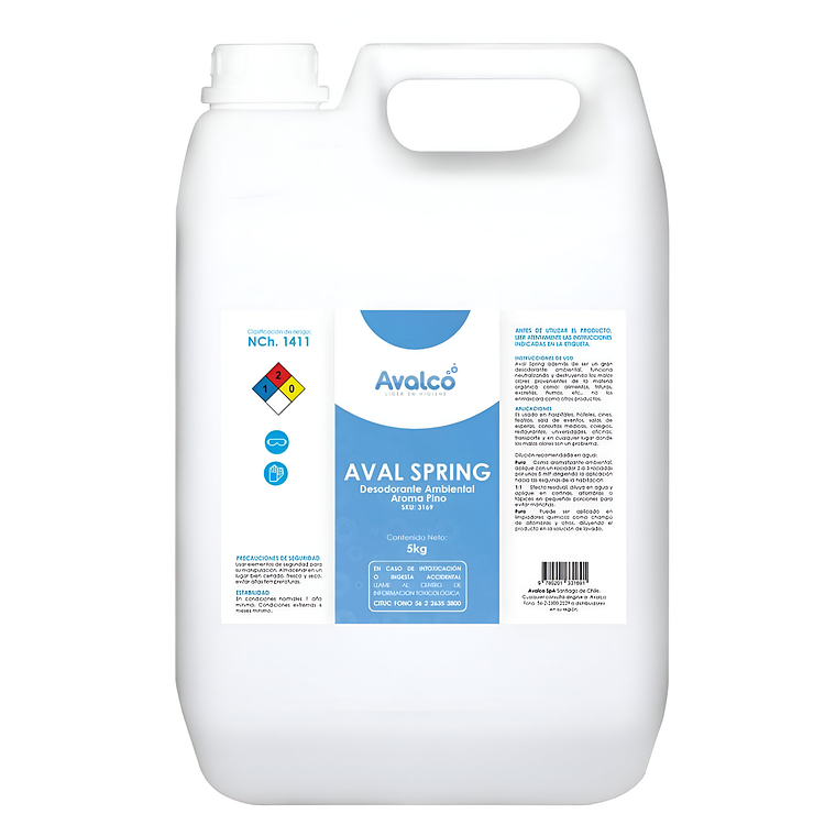 Aval Spring - Desodorante Ambiental aroma Pino Bd 5 L 1