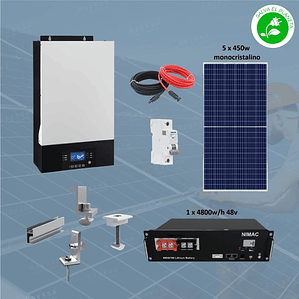 Kit 1  5000W Alta Eficiencia Litio
