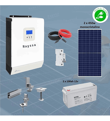 kit 1 solar 3000w alta eficiencia 