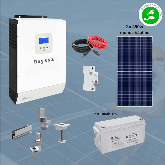 kit 1 solar 3000w alta eficiencia 