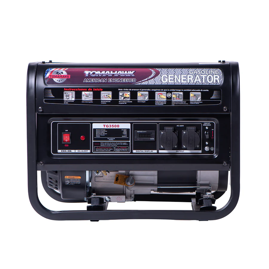 Generador 3.5Kva Tomahawk Power TG3500 PARTIDA MANUAL 1