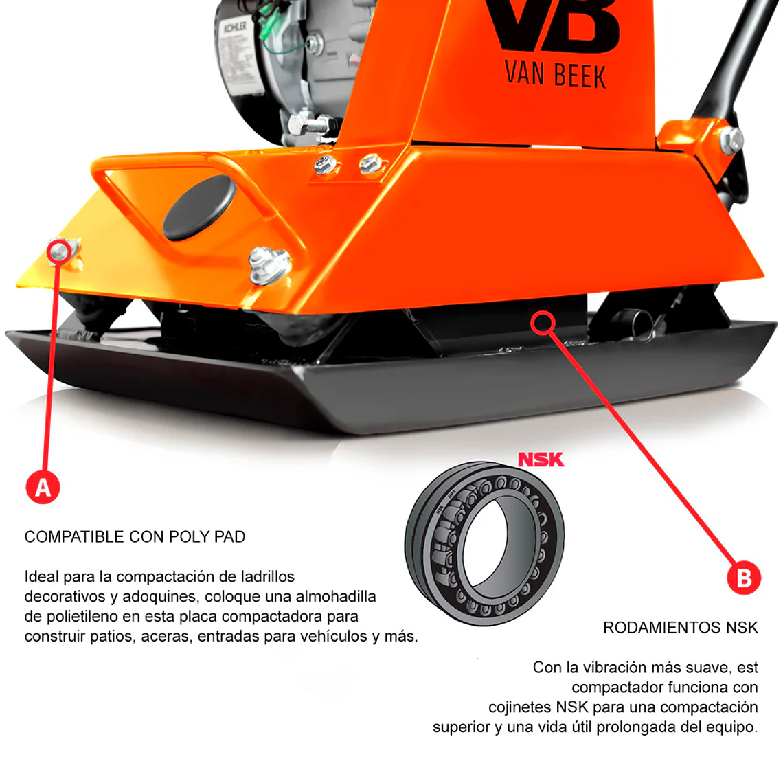 Placa Compactadora van Beek HvB80 5