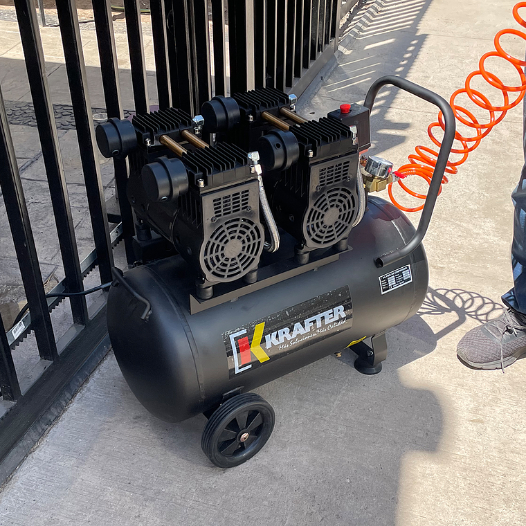 Compresor KRAFTER Libre de Aceite 50L 2