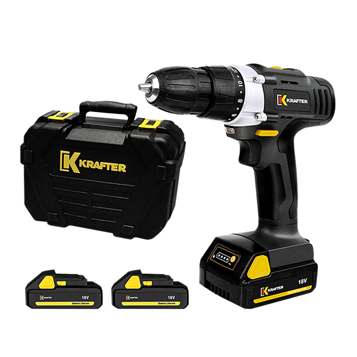 TALADRO INALAMBRICO 2 VELOCIDADES 18V LI-ION 1