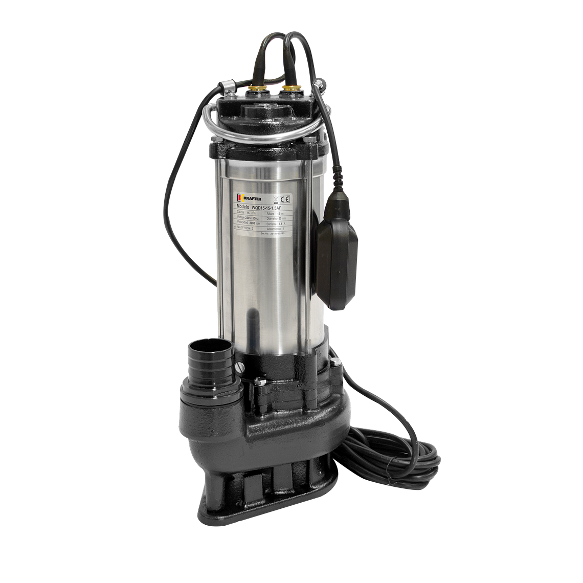 Electrobomba Sumergible de Drenaje KRAFTER 1