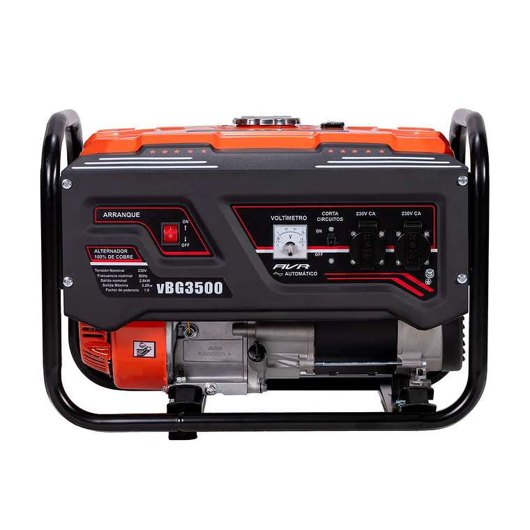 Generador 3.5Kva 12.1 Amperes Partida Manual Modelo vBG3500 van Beek 1