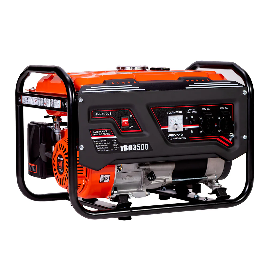 Generador 3.5Kva 12.1 Amperes Partida Manual Modelo vBG3500 van Beek 2