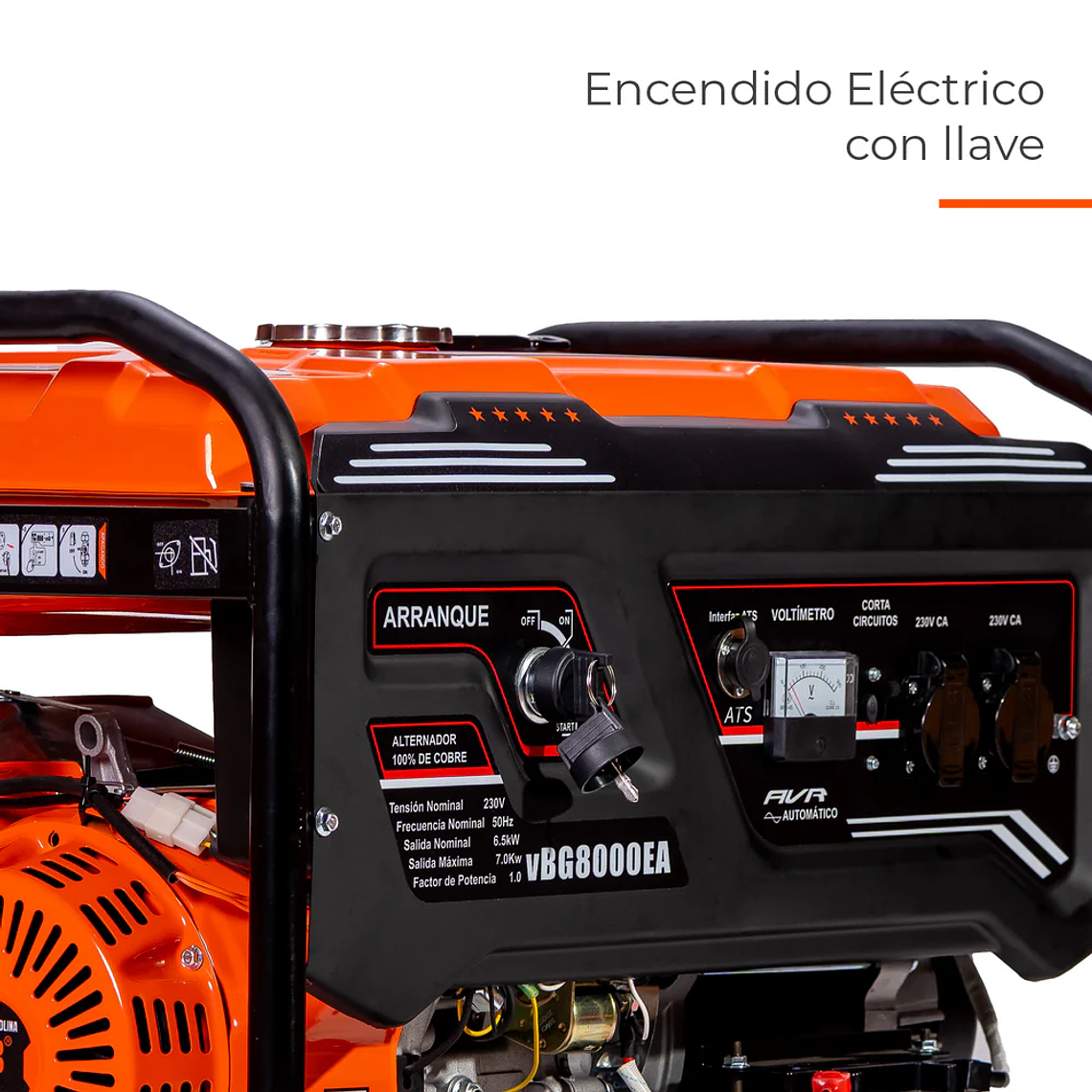  Pack Generador 8Kva 28.3 Amperes Partida Eléctrica Modelo con ATS van Beek 4