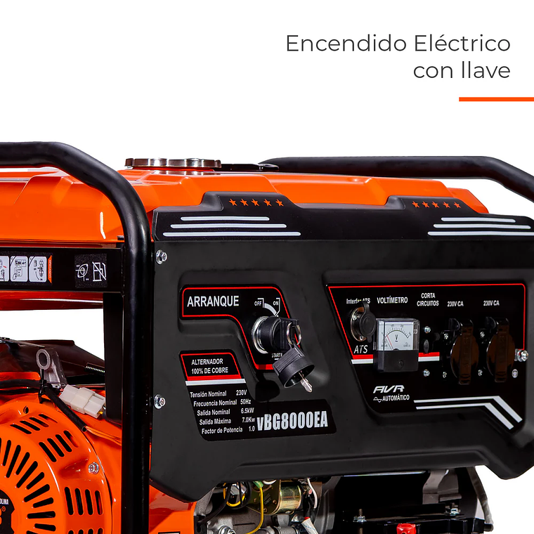  Pack Generador 8Kva 28.3 Amperes Partida Eléctrica Modelo con ATS van Beek 4