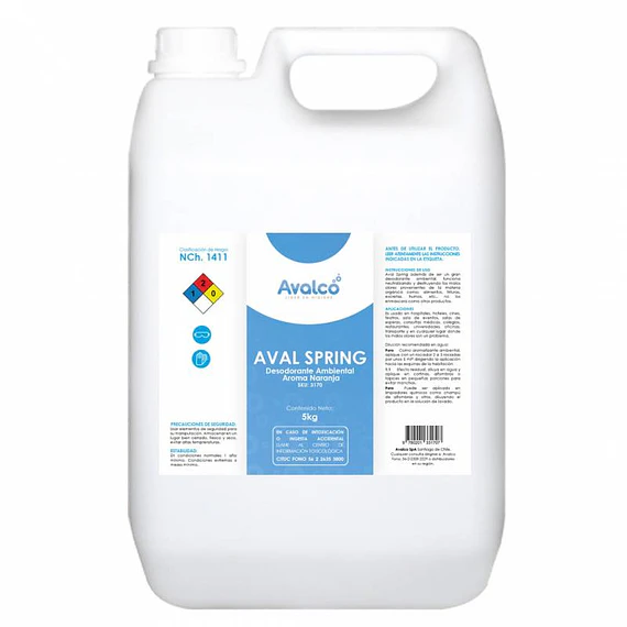 Aval Spring - Desodorante Ambiental aroma Naranja 5 Litros