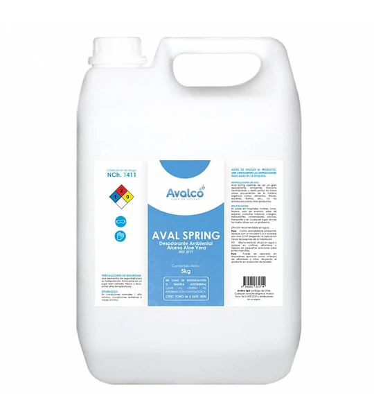Aval Spring - Desodorante Ambiental aroma Aloe Vera 5 Litros