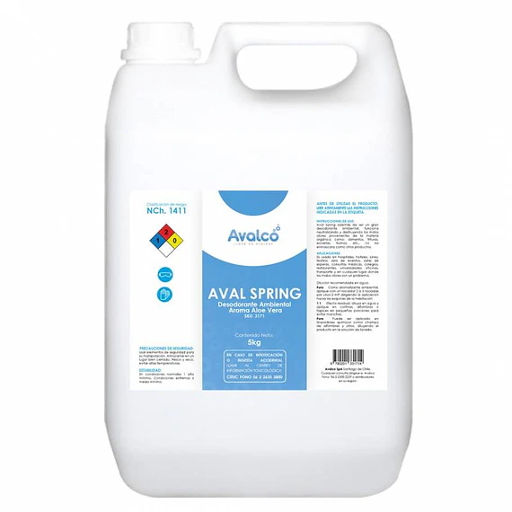 Aval Spring - Desodorante Ambiental aroma Aloe Vera 5 Litros