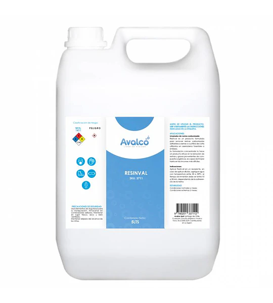 Resinval - Limpiador de Resina Carbonizada 5 Litros
