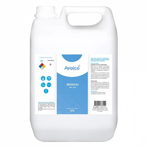 Resinval - Limpiador de Resina Carbonizada 5 Litros