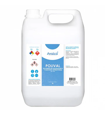 Polival - Solvente de Polisulfuros y Silicona Estructural 5 Litros