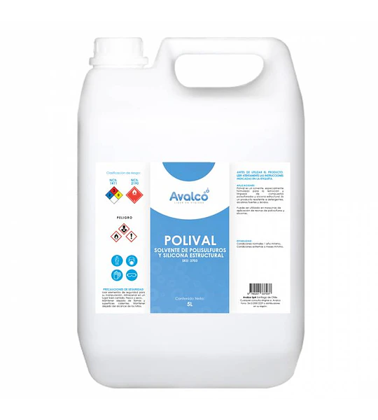 Polival - Solvente de Polisulfuros y Silicona Estructural 5 Litros