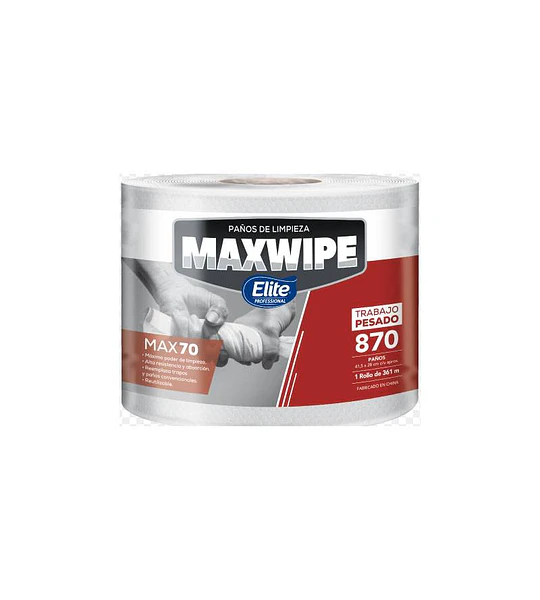 Paño Maxwipe X70 Elite Jumbo 870 Paños