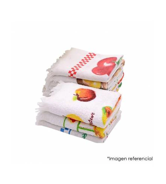 Paño de cocina de algodón Pack 3 und