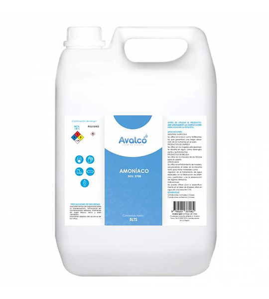 Amoníaco 25% Líquido 5 Litros