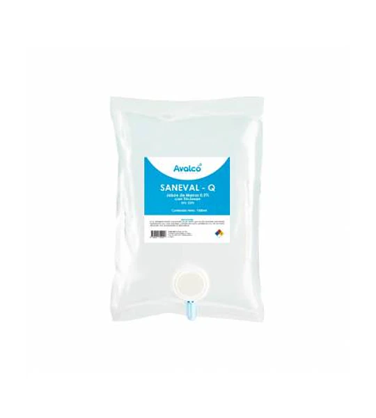 Saneval-Q Jabón Líquido 1 Litro Bolsa Desechable