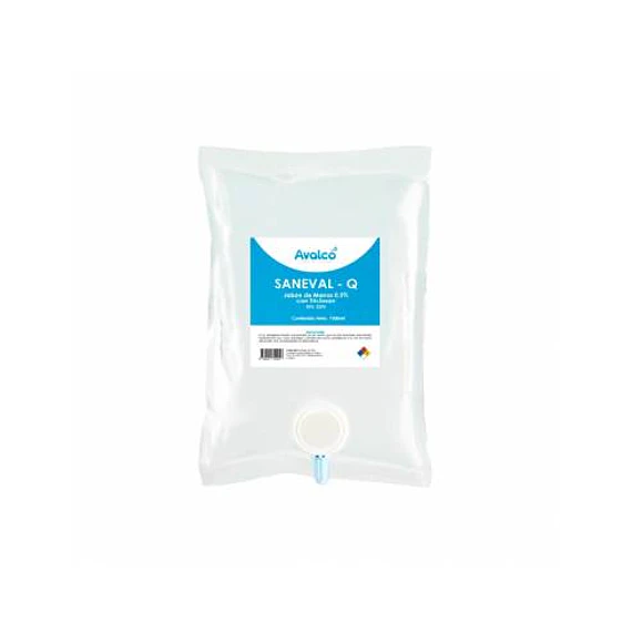 Saneval-Q Jabón Líquido 1 Litro Bolsa Desechable