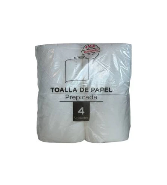 Papel Toalla Multiuso Prepicada Económica 4 unidades
