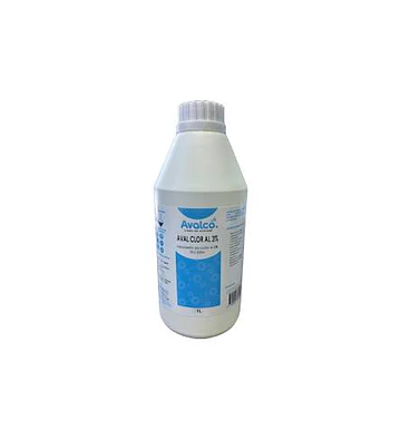 Aval Clor - Hipoclorito De Sodio Al 3% Uso Domestico 1 Litro