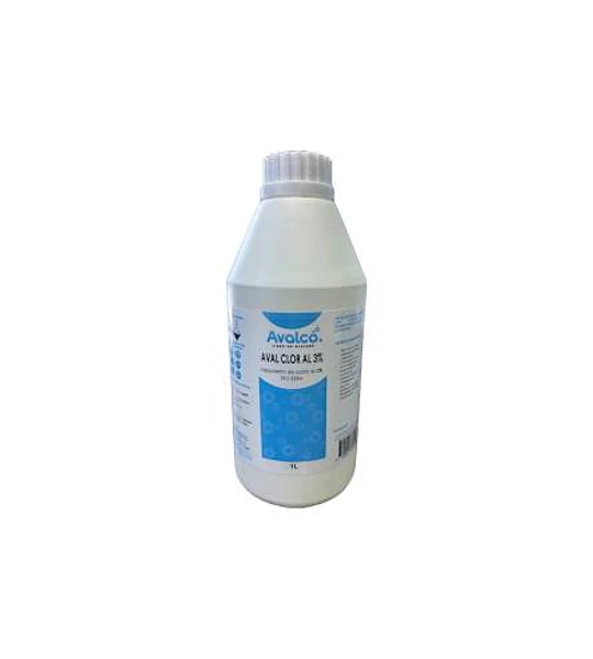 Aval Clor - Hipoclorito De Sodio Al 3% Uso Domestico 1 Litro