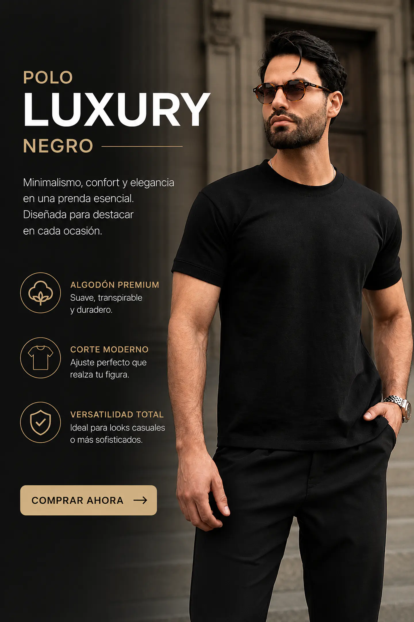 POLO LUXURY NEGRO 1