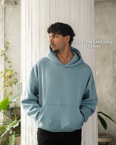 POLERA CANGURO DENIM