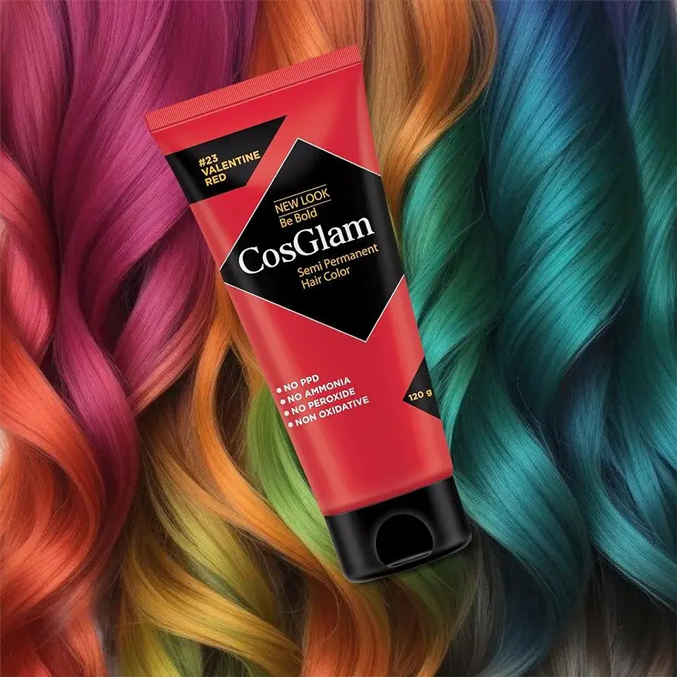 Tintura fantasía Semi Permanent Hair Color valentine red 120g 9