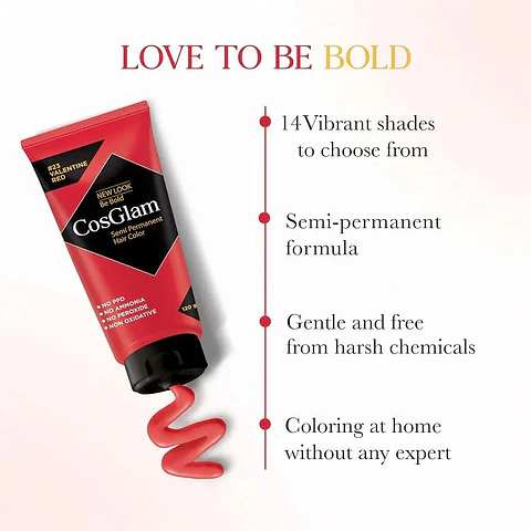 Tintura fantasía Semi Permanent Hair Color valentine red 120g
