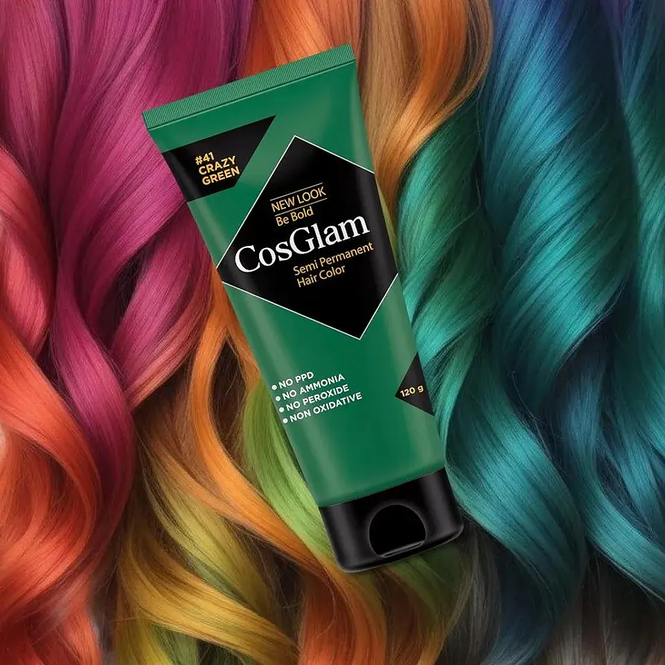 Tintura fantasía Semi Permanent Hair Color crazy green 120g 8