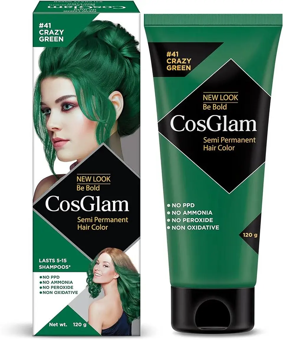 Tintura fantasía Semi Permanent Hair Color crazy green 120g 1