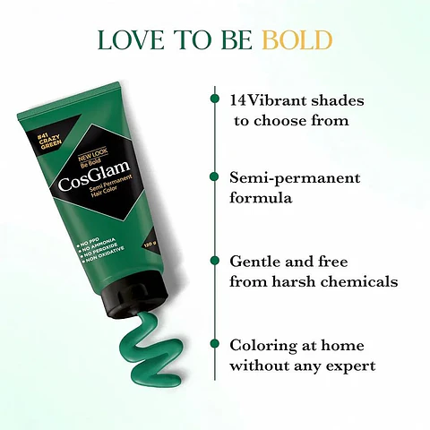 Tintura fantasía Semi Permanent Hair Color crazy green 120g